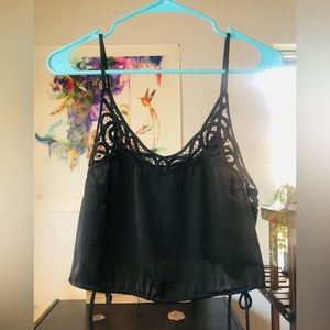 Intimately Free People Blouson Brami Lace Side-Tie Crop Top